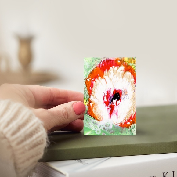 Original ACEO - Miniature Floral Painting - Blooming Magic 163 - Picture 3 of 5